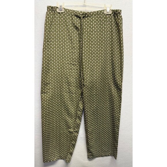 BIA Pants - BIA Womens Floral Wide-Leg Pants With Elastic Waist & Drawstring